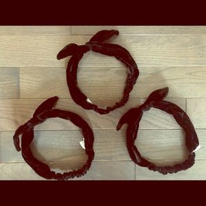 J. Crew Velvet Bow Headbands